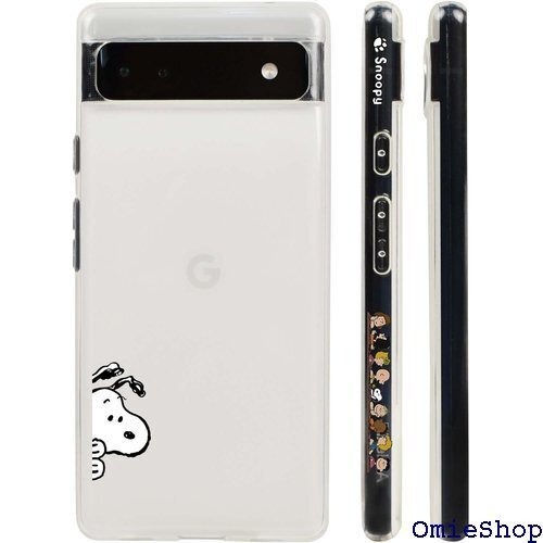 Google Pixel 6 用 ケース スヌーピー ワイヤレス充電対応 アンチ指紋 良質テクスチャー クリア 2263