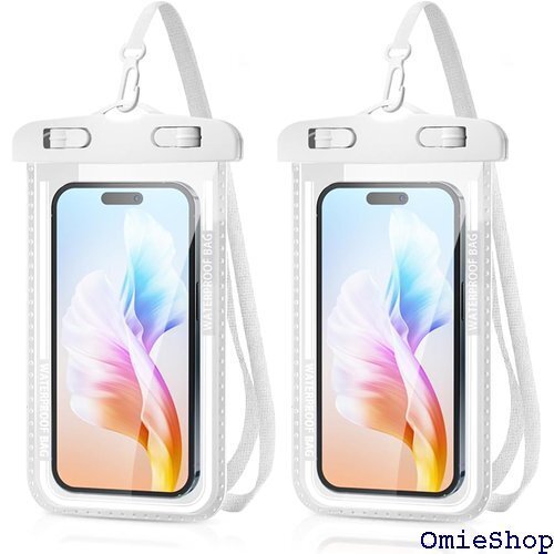 T Tersely 2枚セット IPX8防水 スマホ k Waterproof Phone Case ホワイト 2389
