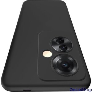 OPPO Reno11 A 用 ケース シリコン質感 気 携帯カバー 黒 R104-PYMS-R11A-HEI 2442