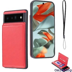 Cafma 対応 GOOGLE PIXEL 6A ケー 財布型 カバー レッド グーグル PIXEL6A Red 2544