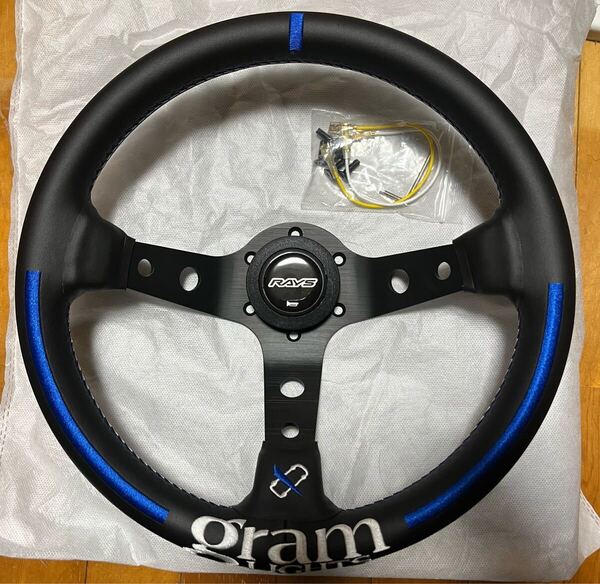 ステアリング 33パイ 330mm ハンドル 社外 汎用 ヴェルテックス ベルテックス VERTEX RAYS VOLK RACING レザー レイズ ディープコーン TE37