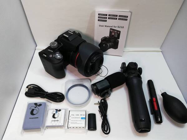 NBD S210 5K 6400万画素 デジタル一眼レフカメラ【Wi-Fiとアプリ制御】16倍光学ズーム デジカメ 中古品