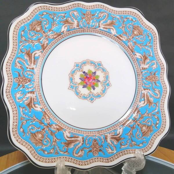 21CM 美品◇自宅保管 ウェッジウッド フロレンティーンターコイズ スクエア プレート WEDGWOOD