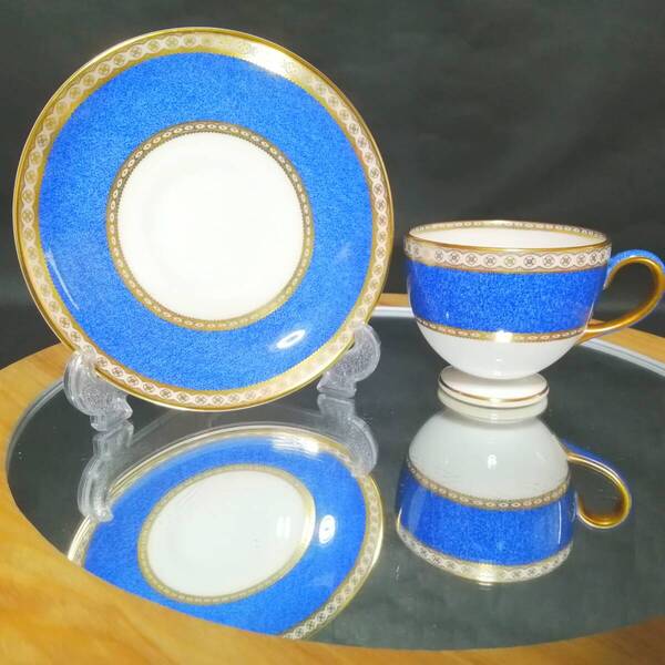 良品◇自宅保管 ウェッジウッド ユーランダーパウダー ターコイズ カップ&ソーサー リー WEDGEWOOD ※※汚れあり