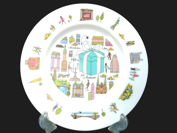18CM 未使用◇自宅保管 ティファニー 5th avenue アベニュー ケーキプレート TIFFANY&Co. ※追加出品予定あり