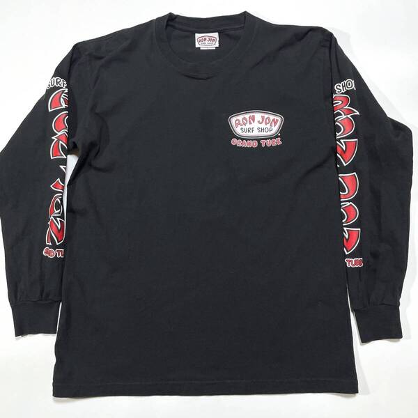 RON JON SURF SHOP ロンジョン サーフ Y2K 2000s 長袖 ロングスリーブ Tシャツ 袖プリント 両面