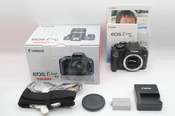 美品◆Canon キャノン EOS Kiss X2 ボディ◆シャッター回数1559回のみ♪3347-0512