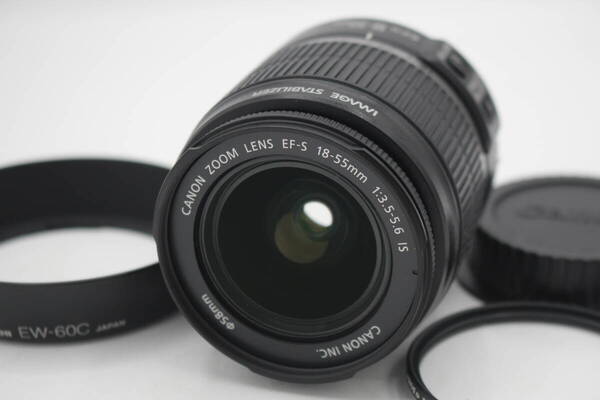 新品級◆Canon キヤノン EF-S 18-55mm F3.5-5.6 IS◆9695-0528