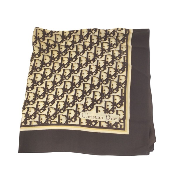 Christian Dior クリスチャンディオール ディオール スカーフ トロッター柄 トロッター シルク100 シルク 絹 60×60cm