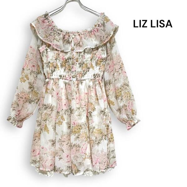 LIZ LISA リズリサ 薔薇柄 花柄 フラワー フリル ワンピース