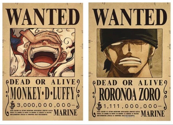ワンピース ONEPIECE ニカルフィ 手配書 懸賞金ポスター 麦わらの一味