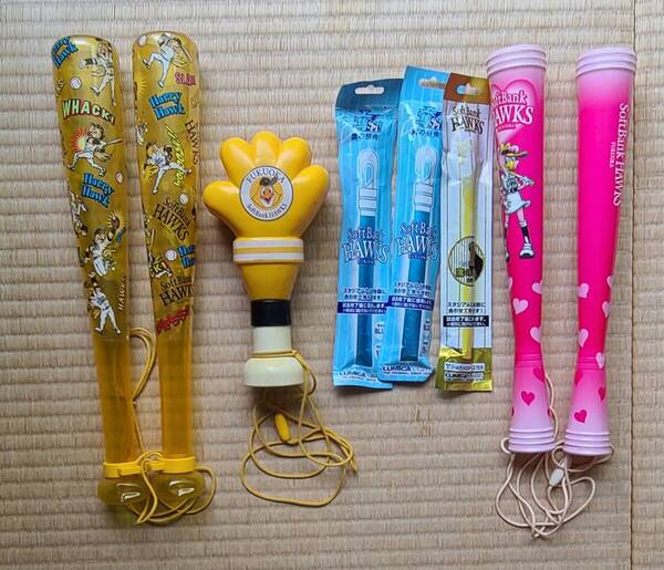 福岡ソフトバンクホークス「応援グッズ」ツインメガホン バンバンハンド サイリウム LUMICA LIGHT レア商品
