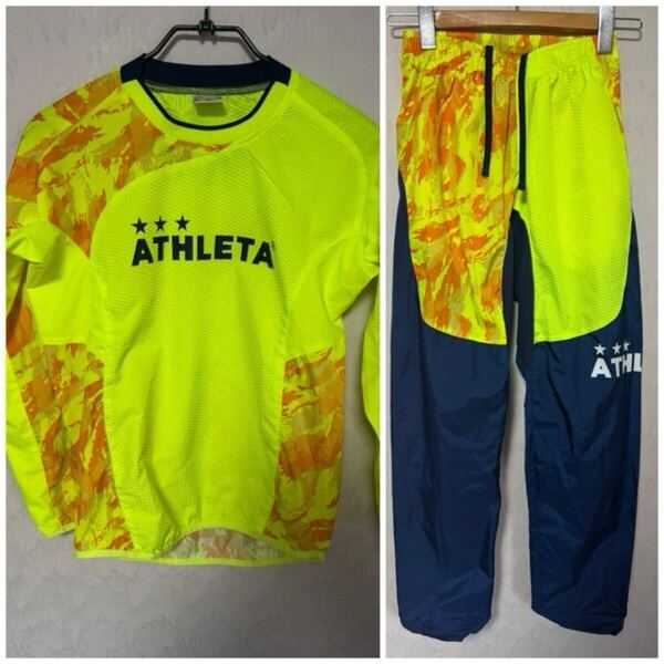 ATHLETA アスレタ ピステ セットアップ 160サイズ イエロー ネイビー
