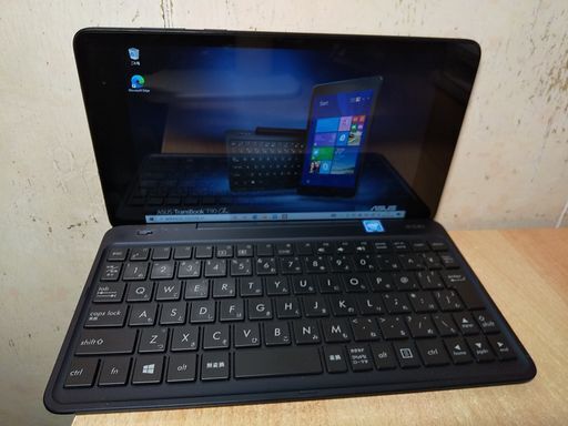 ★月末特価★35103 美品 8(1280x800) 2in1タブ ASUS TransBook T90CHI-3775 64GB/2GB/キーボード/webカメラ/Win10