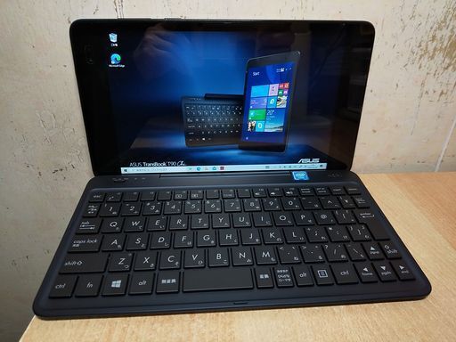 ★月末特価★41014 8(1280x800) 2in1タブ ASUS TransBook T90CHI 64GB/2GB/キーボード/webカメラ/Win10