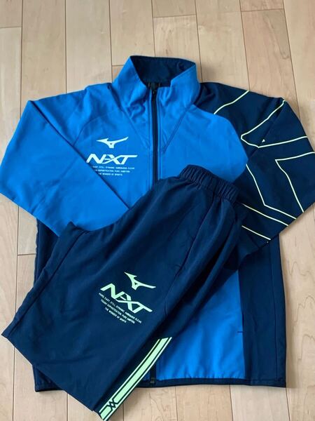 ★送料無料★ミズノ ジャージ 上下セット サイズS N-XT MIZUNO トップス ボトムス ジャケット 水色 紺 ネイビー イエロー 黄色