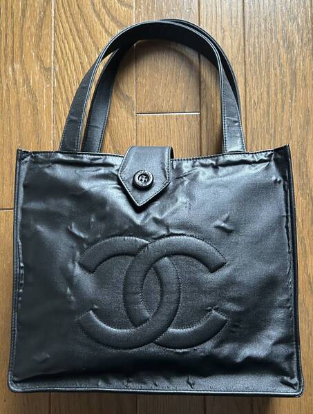 CHANEL シャネル ミニトート ハンドバッグ ココマーク ナイロン素材