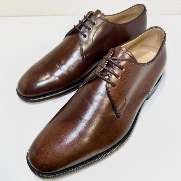 即決/SHIPS Master Crafted Footwear US7 25.0 紳士靴/革靴/ダークブラウン/メンズ/本革/通勤/ビジネス/スーツ/ハンドソーンウェルテッド