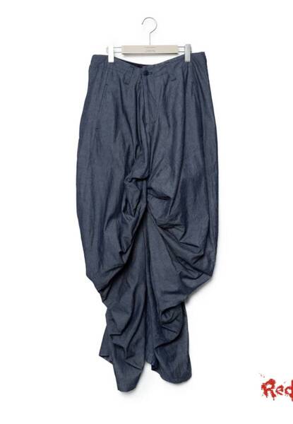 FUMITO GANRYU Draped Chambray Pants 25SS 新品 デニム