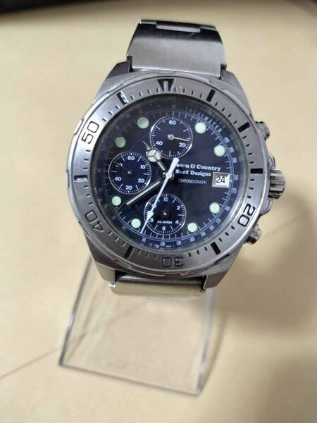 珍品 稼働品 ORIENT Town & Country HAWAII タウン&カントリークロノグラフ腕時計 TD01-CO