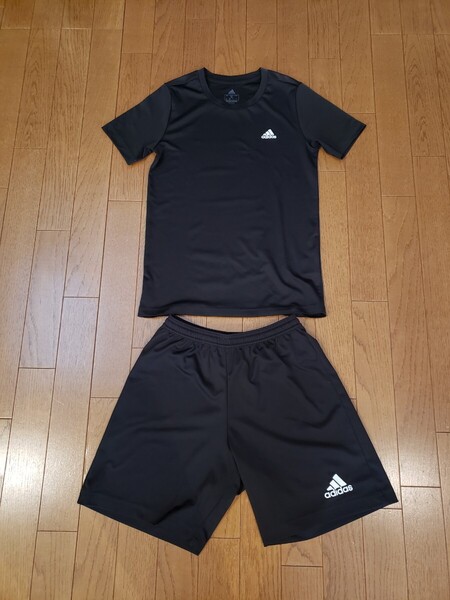 【美品】adidas 上下セット 150cm 黒