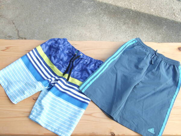 *美品!男の子アディダス、バナナセブン、水着150センチ2点セット*