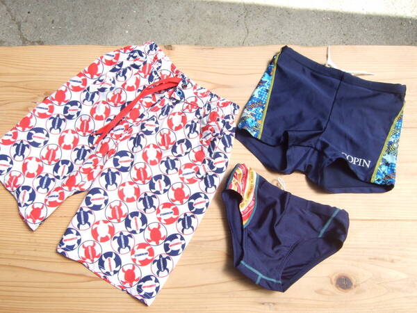 *used!男の子steamerlane&スポーツ水着130-140センチ3点セット*