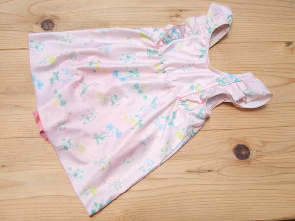 *美品!キッズかわいい女の子お花柄ピンクワンピース水着110センチ(4)*