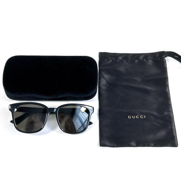 GUCCI グッチ サングラス GG GG0637SK 001 56□18 150 ブラック ケース付き