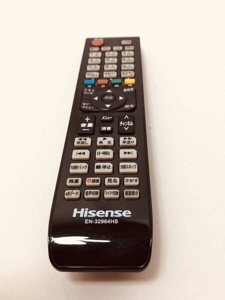 【ハイセンス 純正 リモコン 10X04】動作保証 即日発送 EN-32964HS テレビ Hisense HS50K220/HS48K220/HS39K220/HS32K220