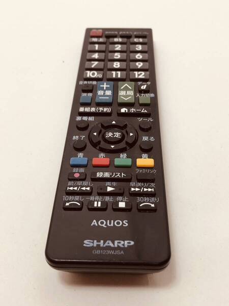 【シャープ 純正 リモコン 10X11】動作保証 即日発送 GB123WJSA テレビ LC-40W20-B LC-50W20-B LC-40HW20 LC-60BW30