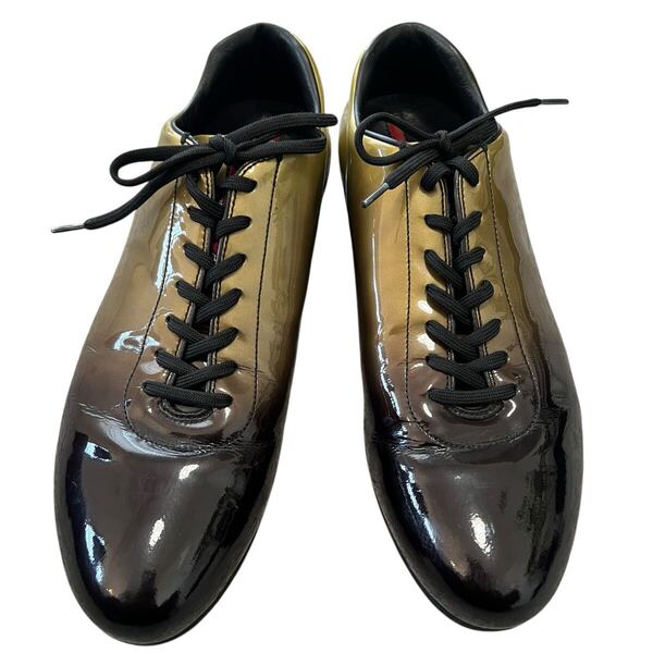 2000s PRADA Ombr Patent-Leather Driving Sneakers プラダ パテントレザー ドライビングスニーカー