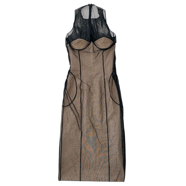 グッチ by トムフォード ランウェイ メッシュ コルセット ボディコンドレスGUCCI By TOM FORD 2001SS Runway Mesh Corset Bodycon Dress