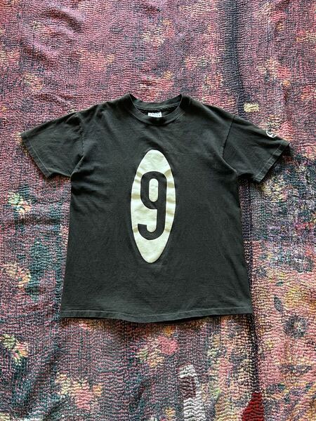 NINETY LOGO TEE / 90S ナインティ USA製 ロゴ Tシャツ L シングルステッチ オリジナル ケビンスターブ オールドスケート sk8 古着