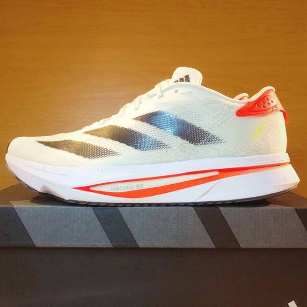 【美品】Adidas/ Adizero SL2/ 27.5 cm/ ホワイト/ アディダス アディゼロ エスエル super light