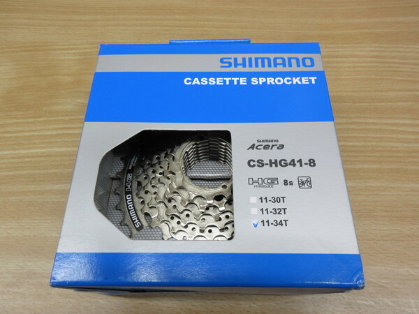 シマノ 8速 CS HG41 11~34T/8Sスプロケット・MEGARANGE 新品