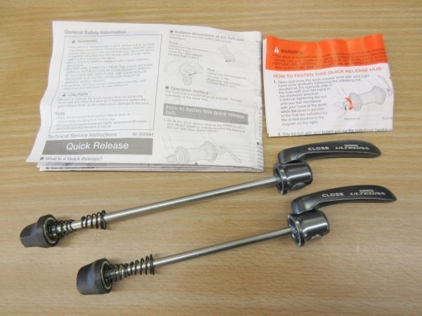 シマノ アルテグラ・クイックレリーズ 前後セット WH-6800 F:133mm+R:163mm クイックレバー
