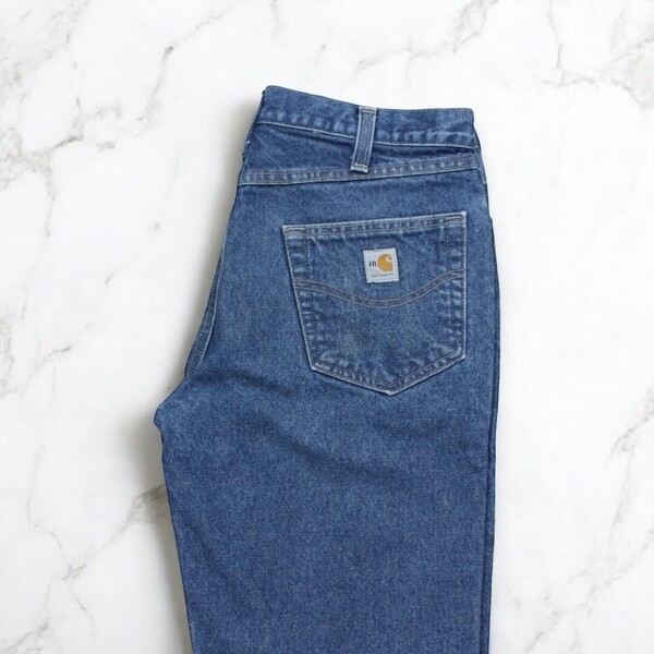 古着 MEXICO製 CARHARTT W34×L30 FRB004 DENIM JEANS MDS カーハート デニム ジーンズ 【Vintage】