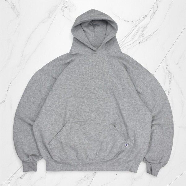 古着 90s USA製 RUSSELL ATHLETIC HOODY SWEAT GREY ラッセル フーディー スウェット【Vintage】