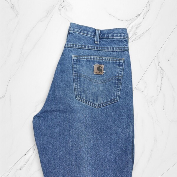 古着 00s MEXICO製 CARHARTT W34×L30 B172 DENIM JEANS DST カーハート デニム ジーンズ【Vintage】