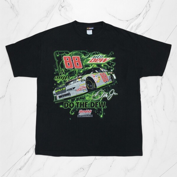 古着 NASCAR T-SHIRTS MTN DEW BLACK ナスカー Tシャツ マウンテンデュー【Vintage】