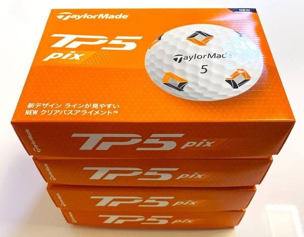 ★送料無料★新品★4ダース 48個★テーラーメイド TP5pix 2024年モデル★ホワイト★ゴルフボール★TaylorMade★