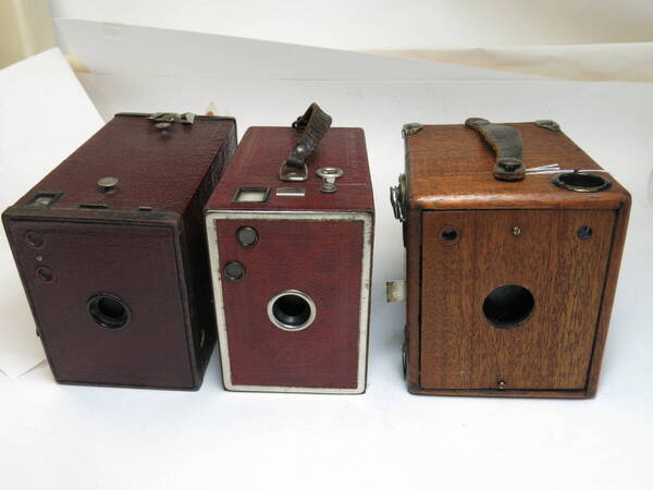 120 Box camera ボックスカメラ 3台セット 木製など 美品