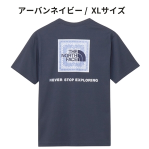 即決☆ノースフェイス バンダナ スクエア 半袖Tシャツ UN/XLサイズ ネイビー XL 速乾 バンダナ スクエア ロゴ THE NORTH FACE