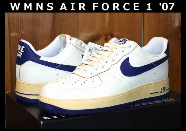 送料無料 即決【未使用】 NIKE ★ WMNS AIR FORCE 1 '07 (US10/28cm) ★ ナイキ エアフォース 1 FQ8103-133 ホワイト ブルー併