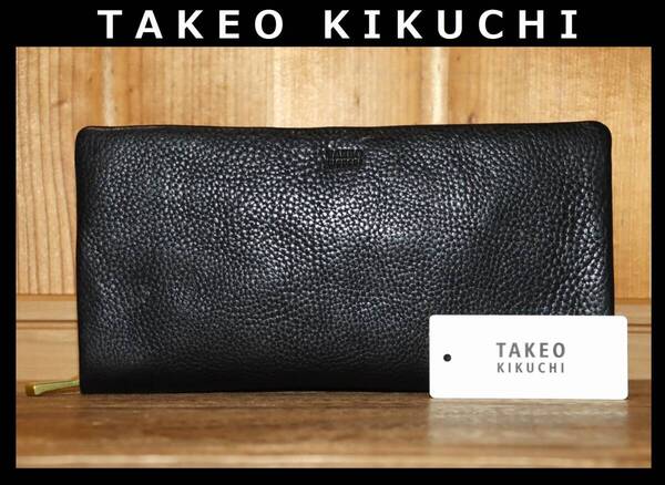 送料無料 即決【未使用】 TAKEO KIKUCHI ★ ソフィア イタリアンレザー ラウンドファスナー 長財布 ★ タケオキクチ 定価2万4200円 761605