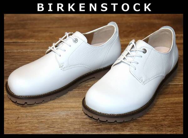送料無料 即決【未使用】 BIRKENSTOCK ★ ギルフォード ホワイト ナチュラルレザー (41/26.5cm) ★ ビルケンシュトック レザーシューズ 併