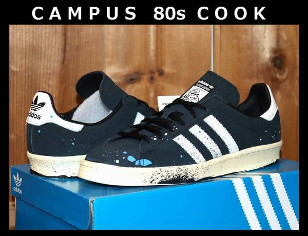 送料無料 即決【未使用】 adidas Originals × atmos × COOK ★ CAMPUS 80s (US9.5/27.5cm) ★ アディダス アトモス キャンパス GY7006 併
