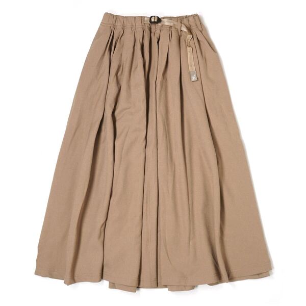 GRAMICCI × BEAMS BOY 別注 ギャザースカート【F】ベージュ グラミチ ビームスボーイ コラボ ロング フレア マキシ GLSK2-F1047