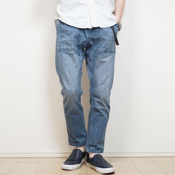 GRAMICCI × FREAK'S STORE 別注 スリムファティーグ デニムパンツ【S】MEDIUM USED グラミチ フリークスストア ストレッチ GMP-16F125